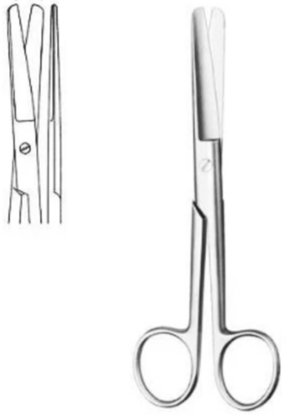 Tijera cirugía estándar roma/roma - recta - 14 cm