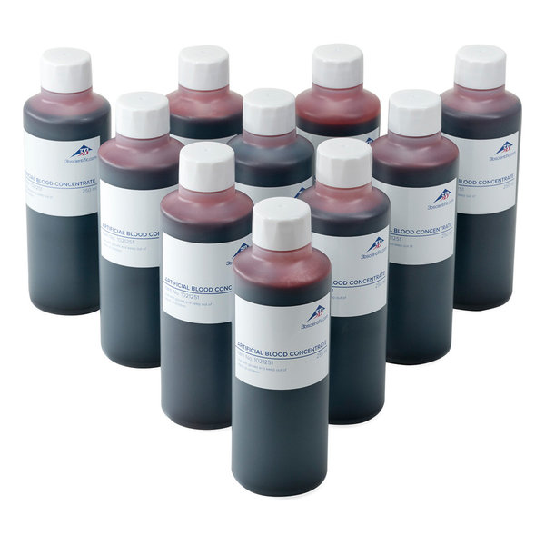 Juego de 10 botellas de concentrado de sangre artificial 3B Scientific® (10 x 250 ml)