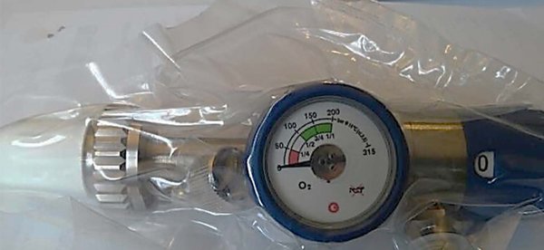 Caudalímetro para botella de oxígeno regulador de botella 0-15 LPM LIT/BAR